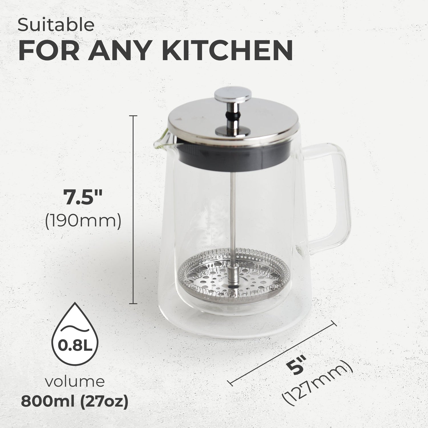 Glass French Press, KF1010