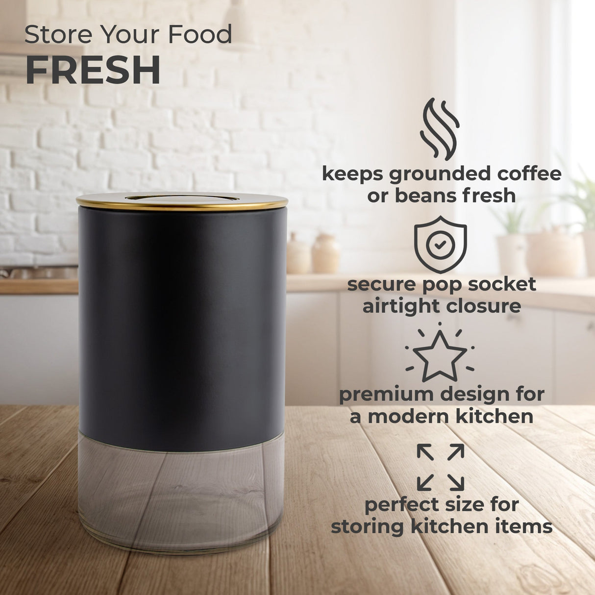 8oz Round Glass Storage Container, KF3030G