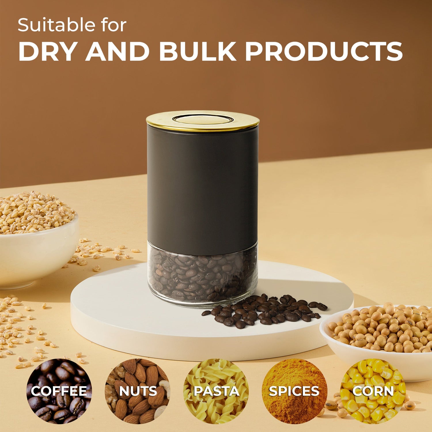 8oz Round Glass Storage Container, KF3030G