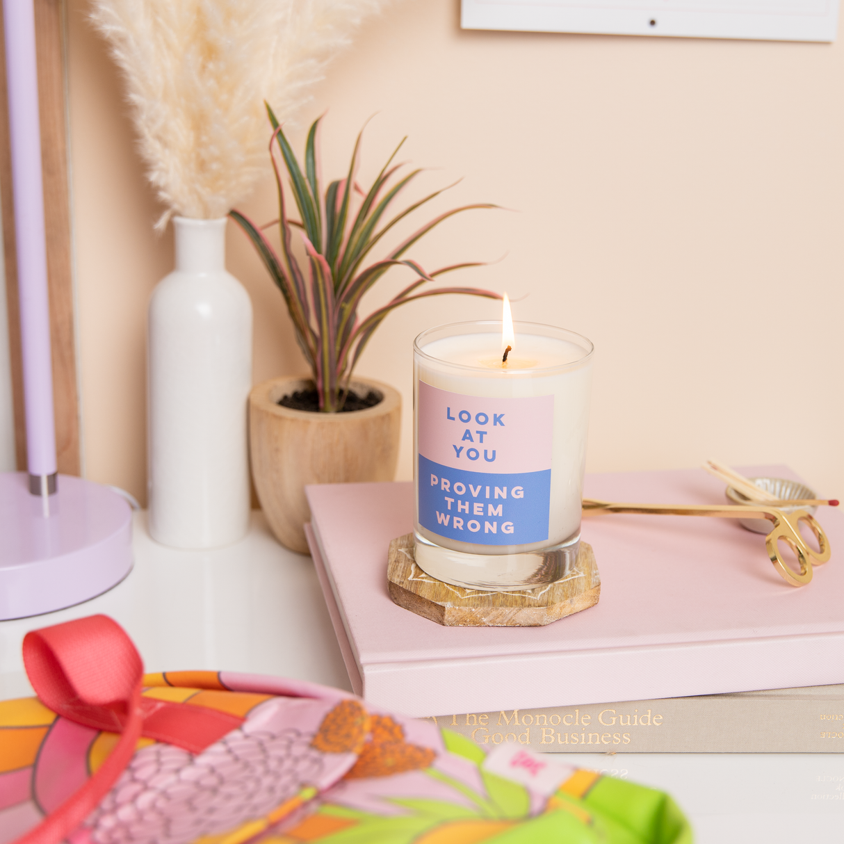 Candle Rocks Glass - Color Me Happy