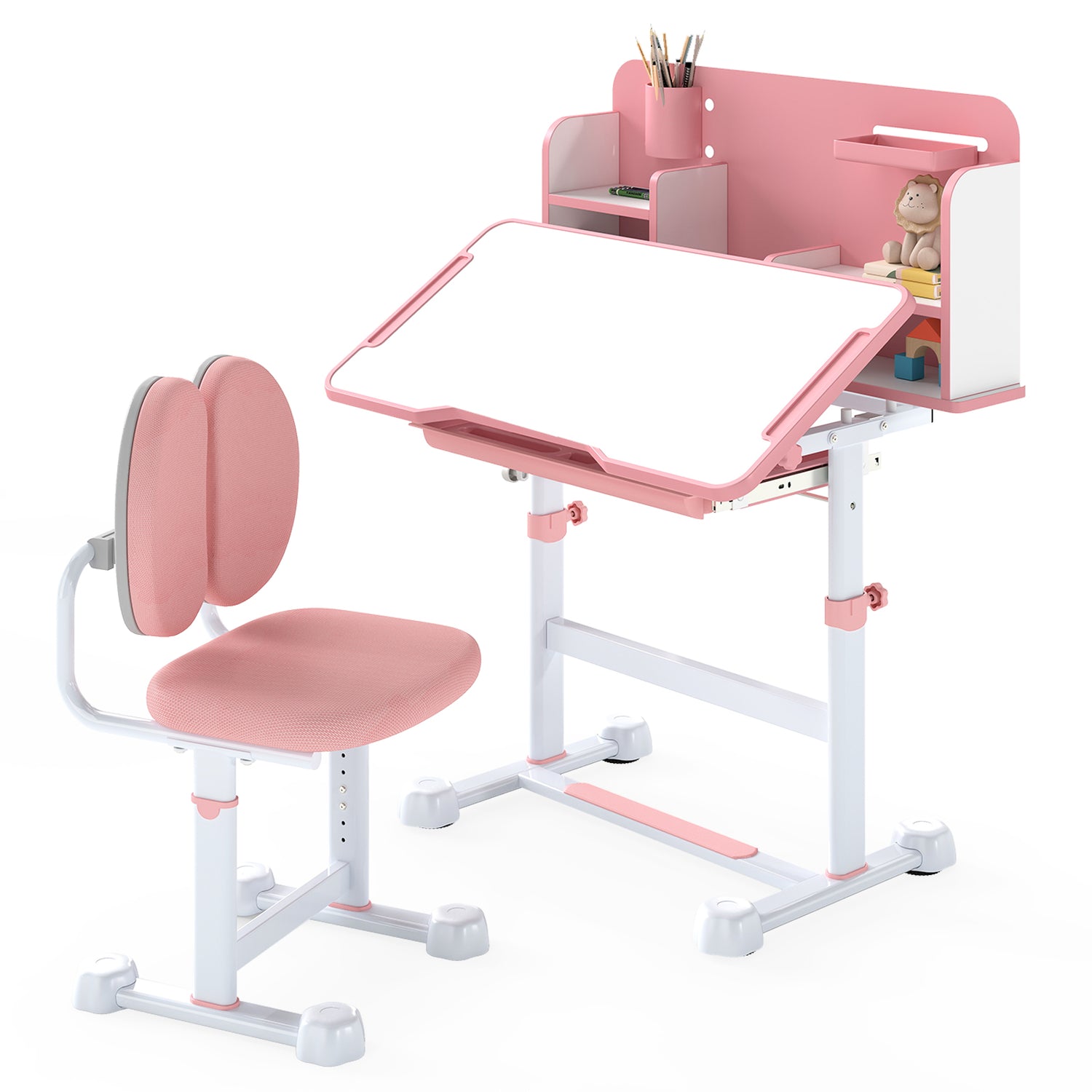 Kid's Study Desk and with Tilt Desktop and Pen Holder