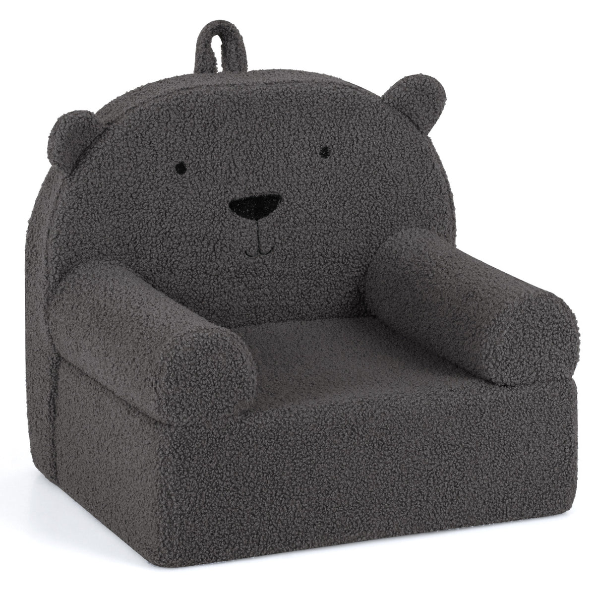 Kids Bear Sofa Toddler Foam Couch with Soft Fleece Fabric Cover