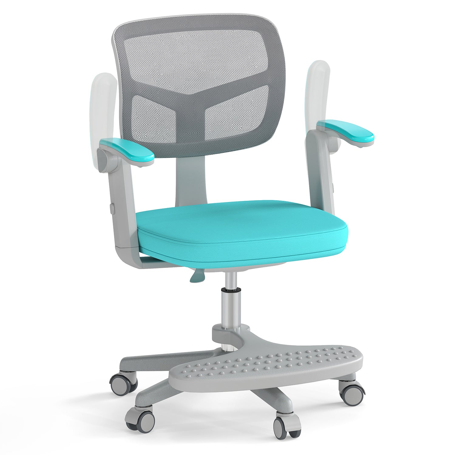 Kids Desk Chair Children Study Chair with Adjustable Height Armrest and Footrest