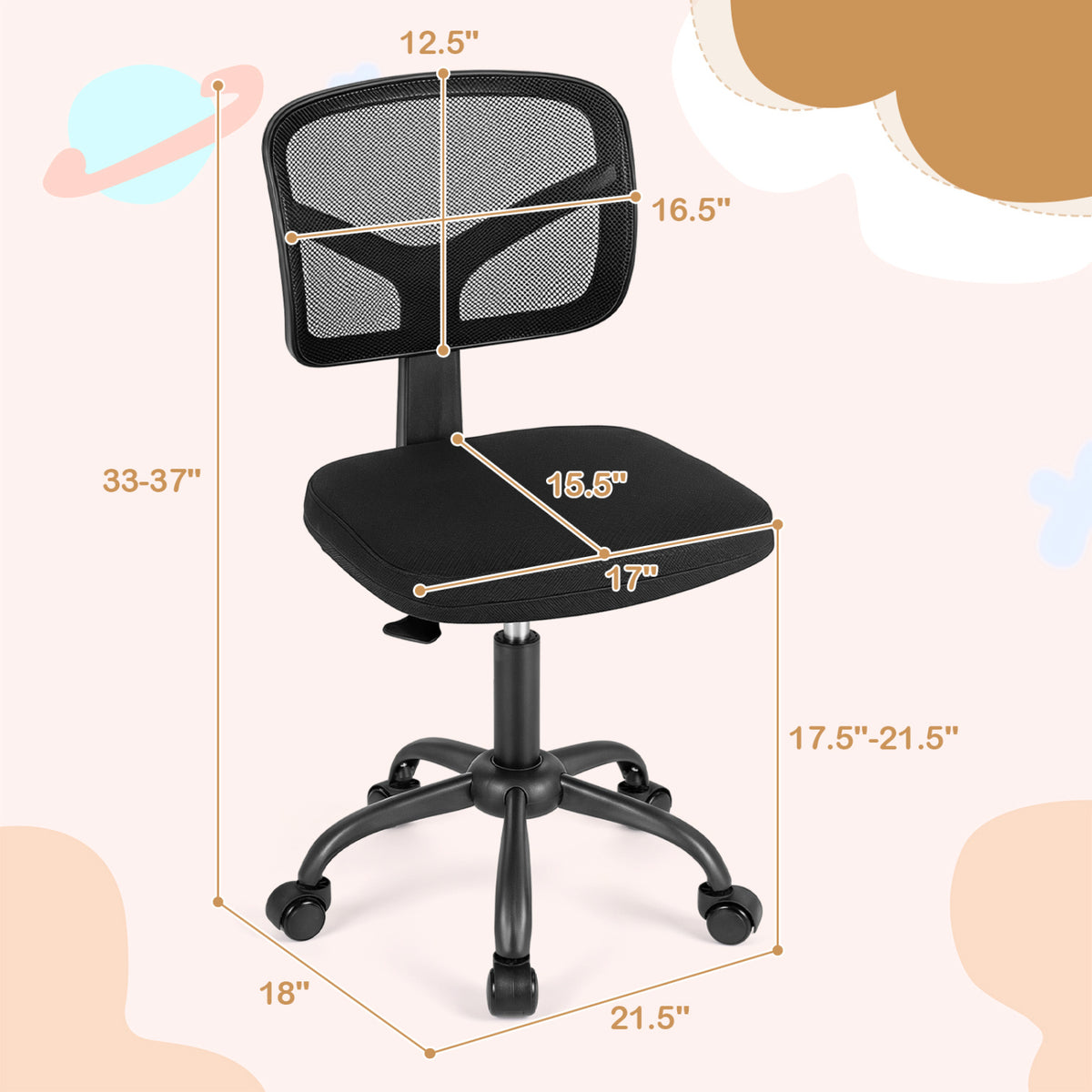 Kids Desk Chair with Adjustable Height