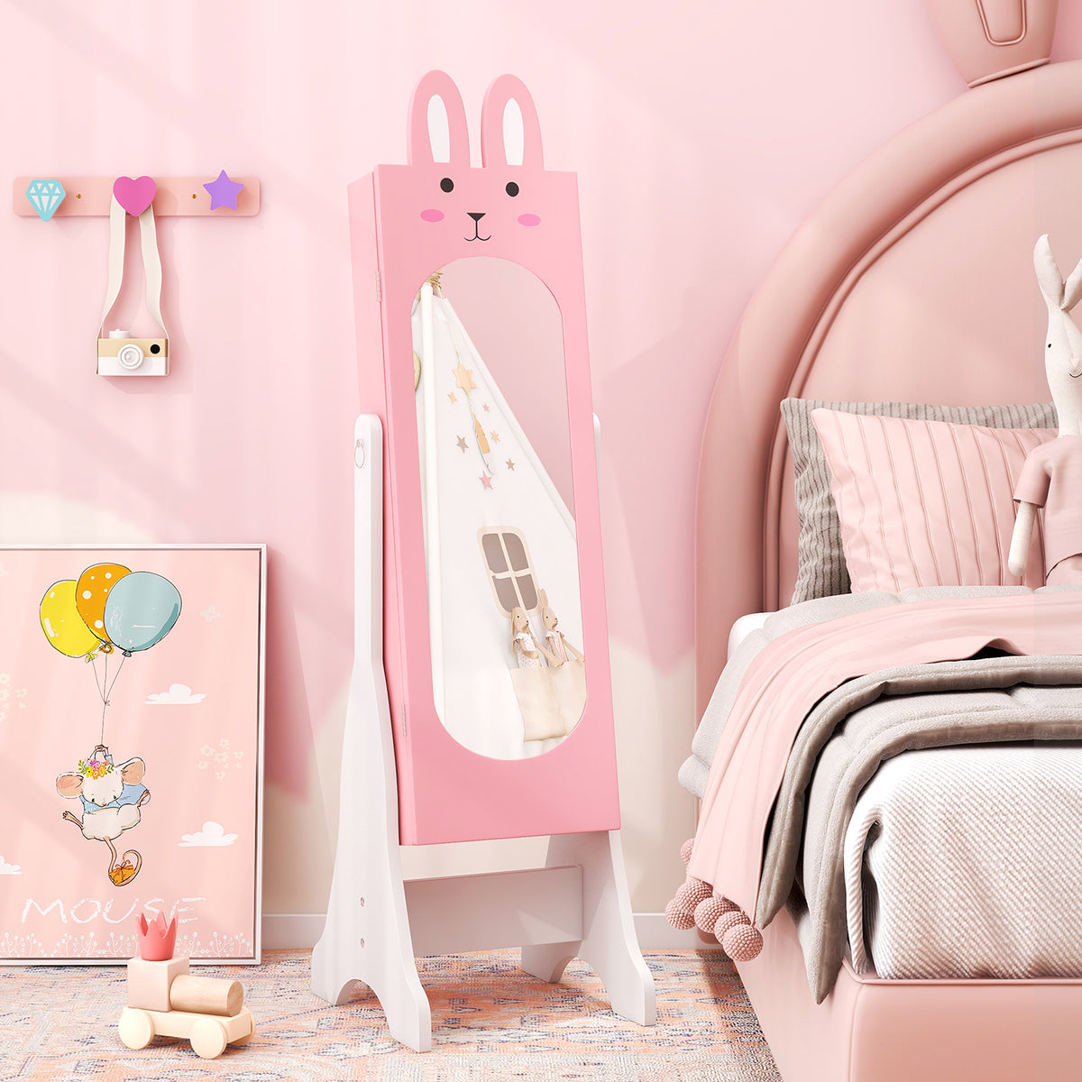 Kids Room Furniture Set with Princess Vanity Table and Chair