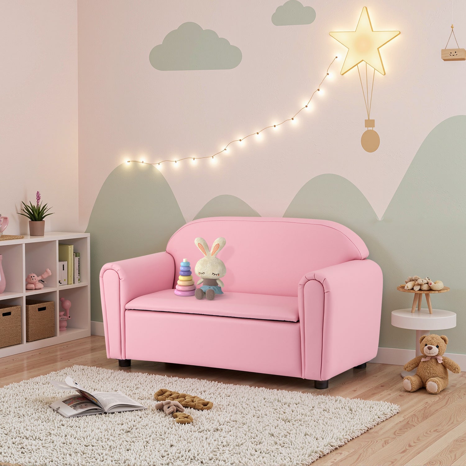 Kids Sofa Armrest Chair with Storage Function