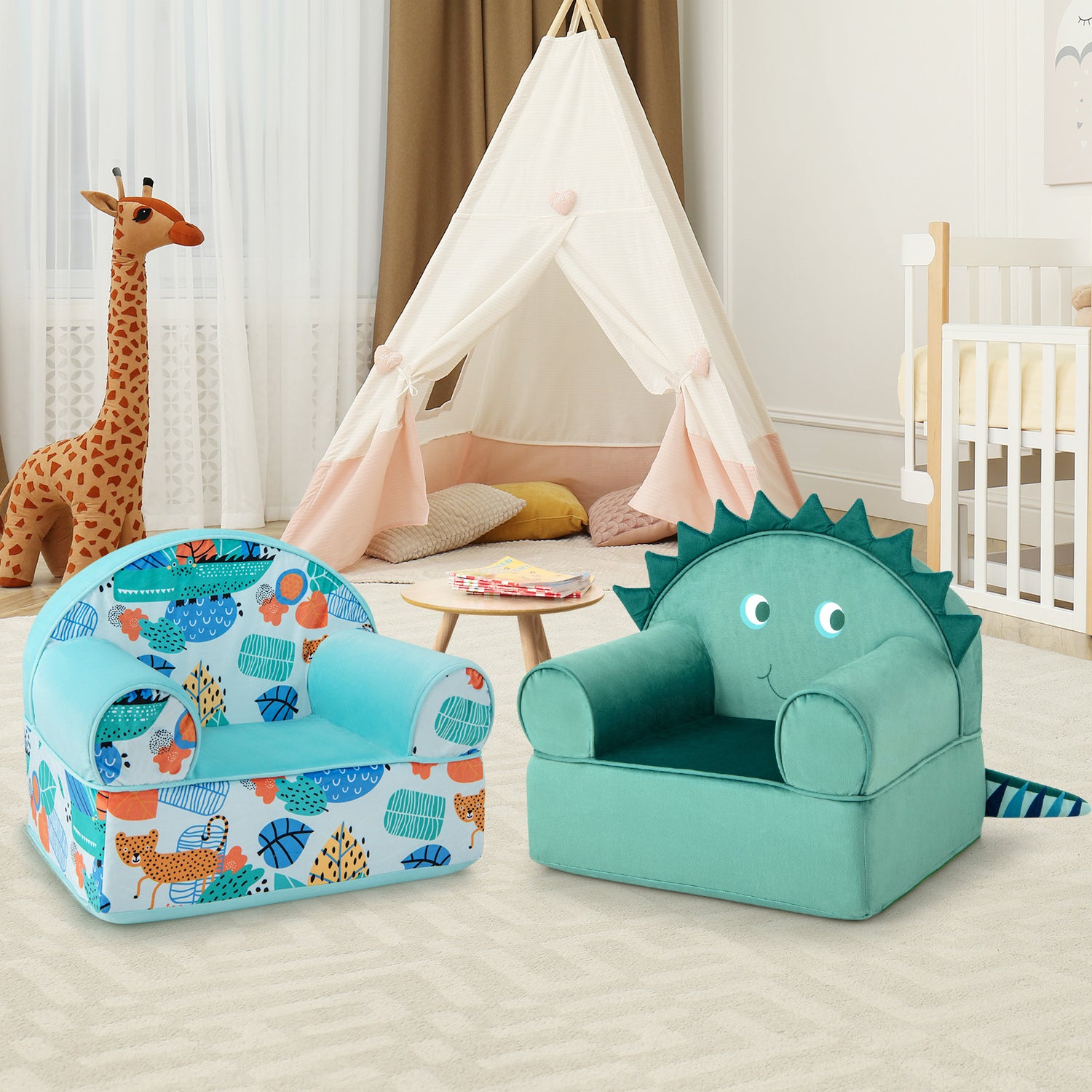 Original Kids Sofa with Armrest and Thick Cushion