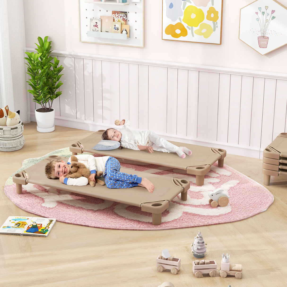 52 x 23 Inch Pack of 6 Kids Stackable Daycare Rest Mat
