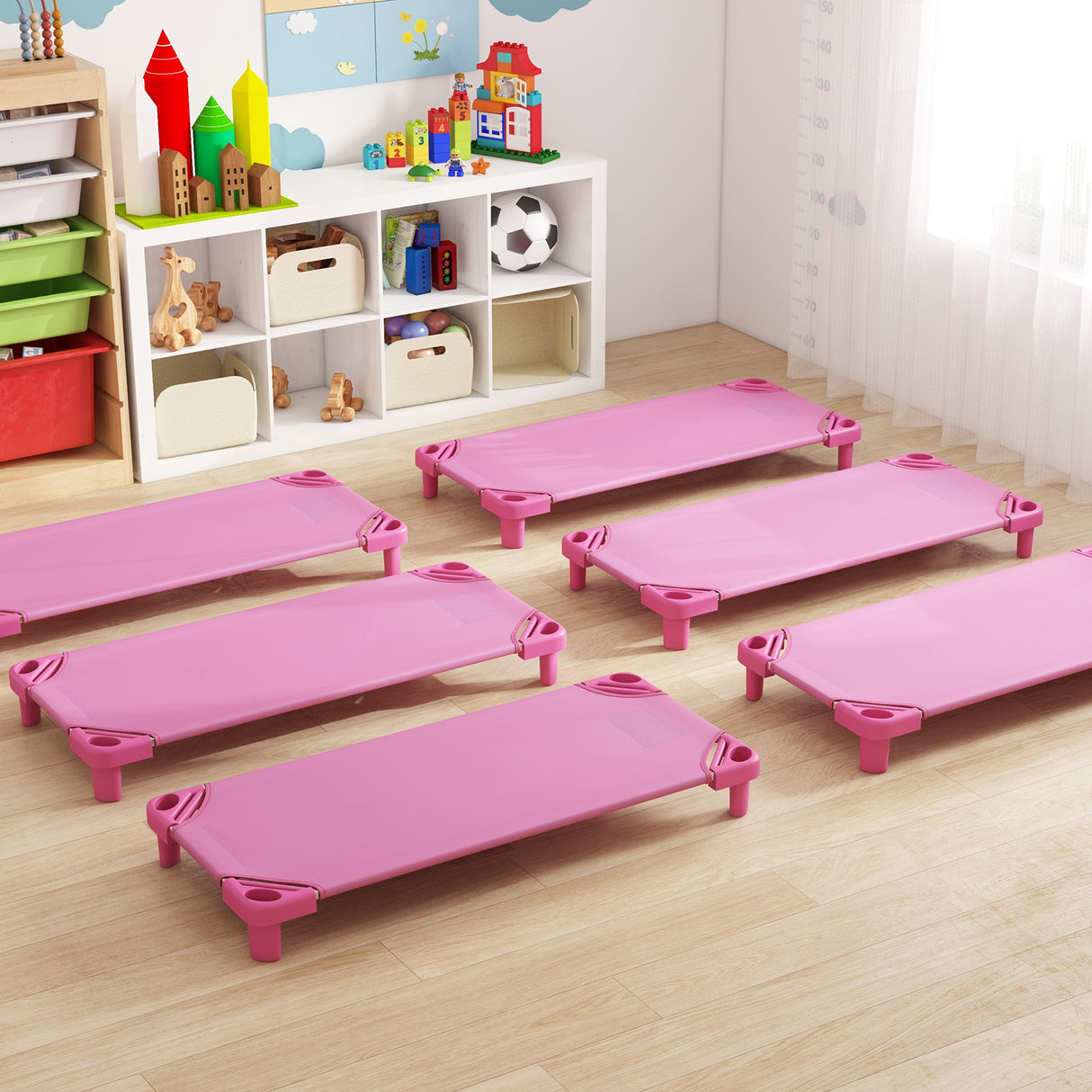 52 x 23 Inch Pack of 6 Kids Stackable Daycare Rest Mat