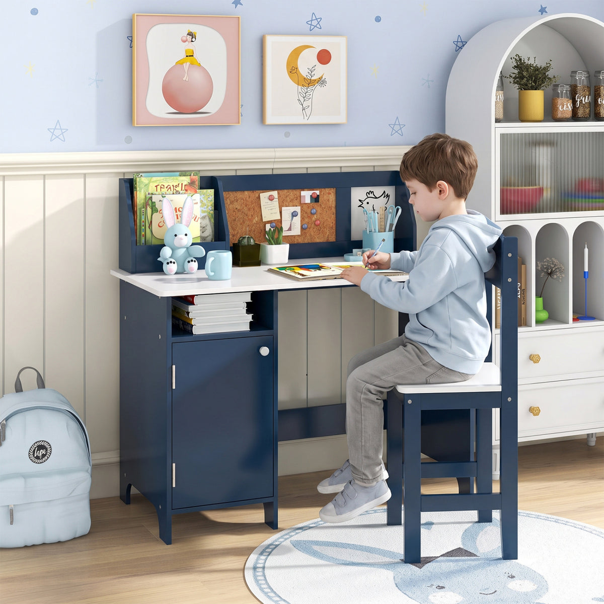 Kids Table and Chair Set for Arts Crafts Homework Home School