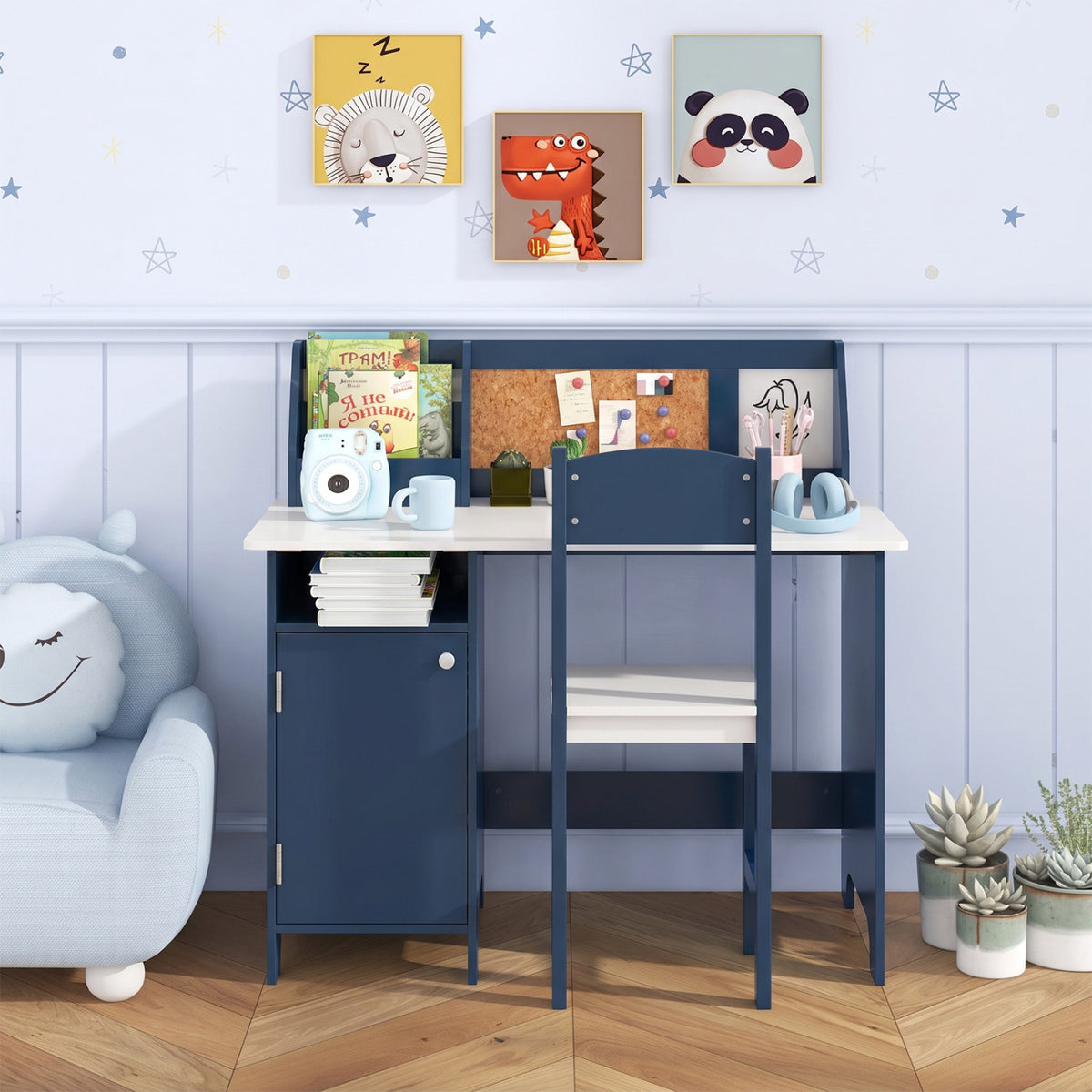 Kids Table and Chair Set for Arts Crafts Homework Home School