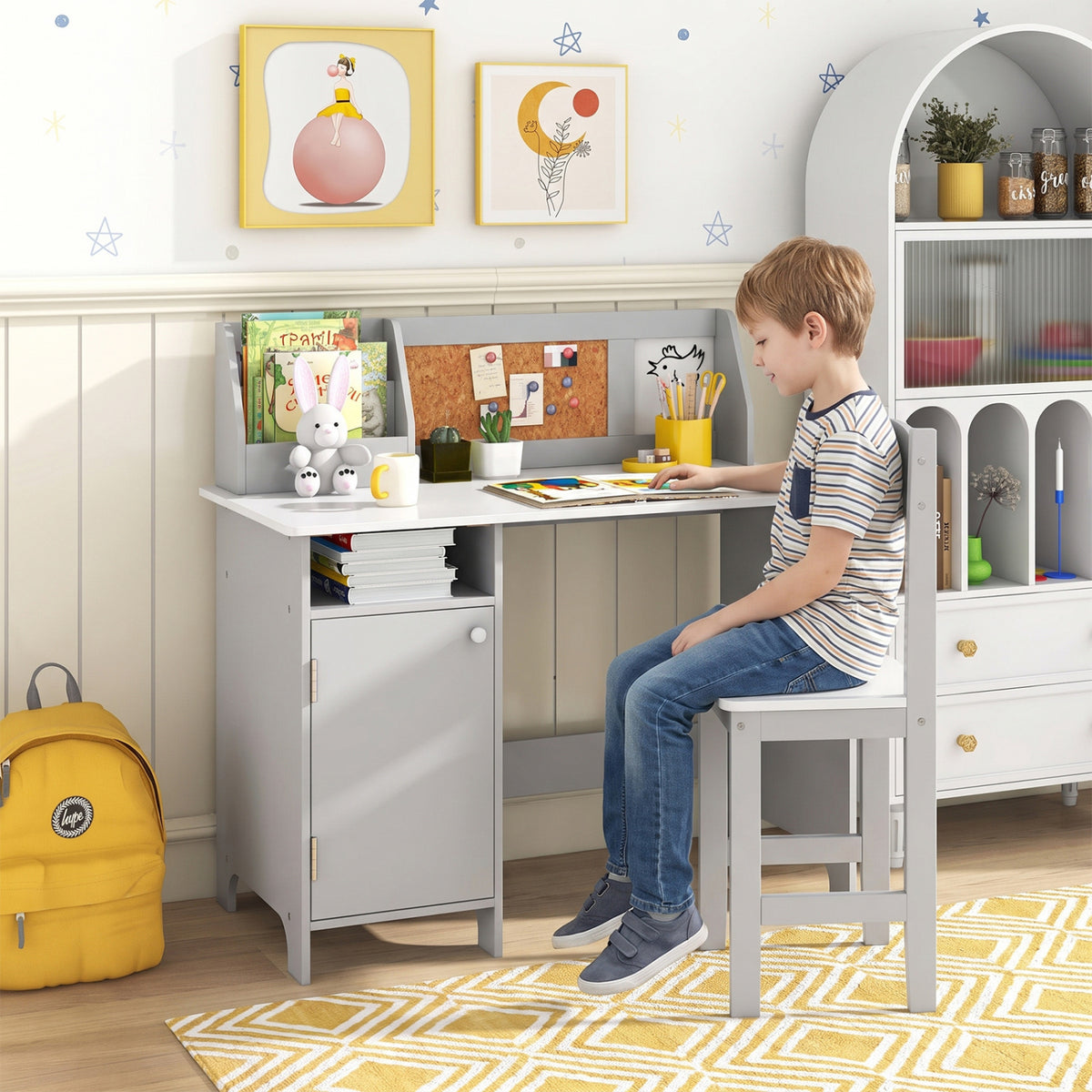 Kids Table and Chair Set for Arts Crafts Homework Home School