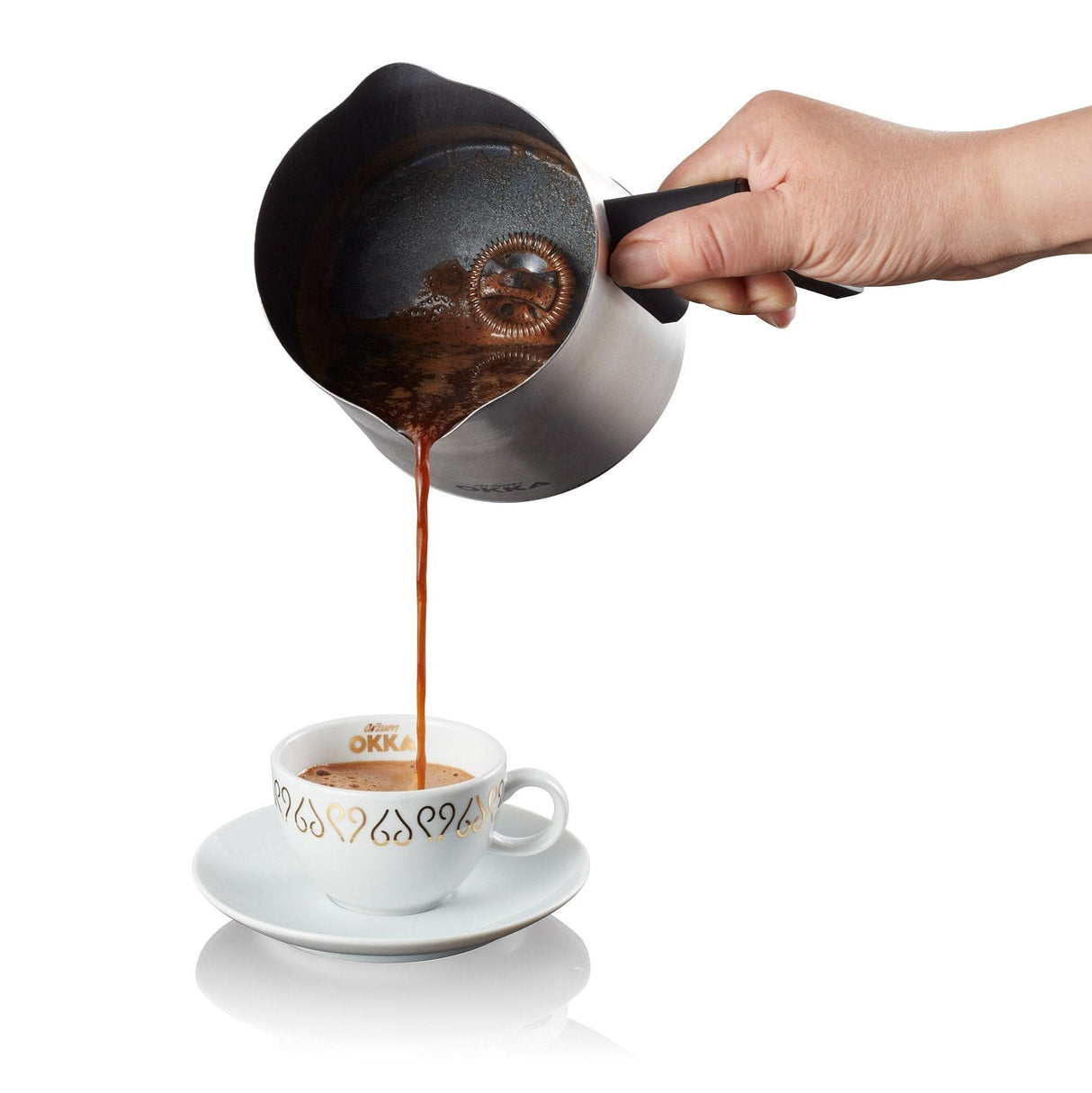 Arzum Okka Rich Automatic Turkish Coffee and Hot Beverage Maker, Velvetiser, 120V, Black/Chrome