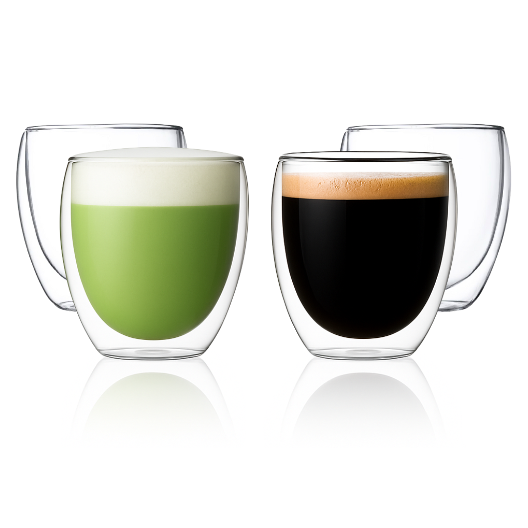 Double Wall Glass Coffee Mugs Cups -8.5oz/12oz