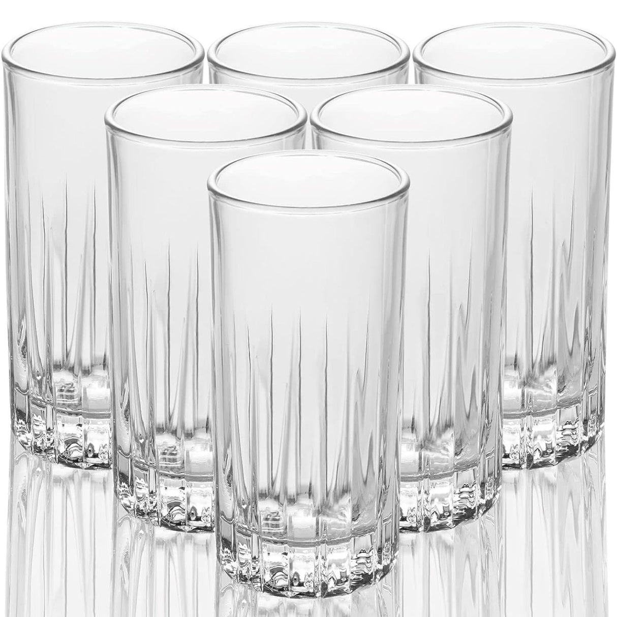 Traze Tom Collins Crystal Cut Glasses - 11.5 Oz