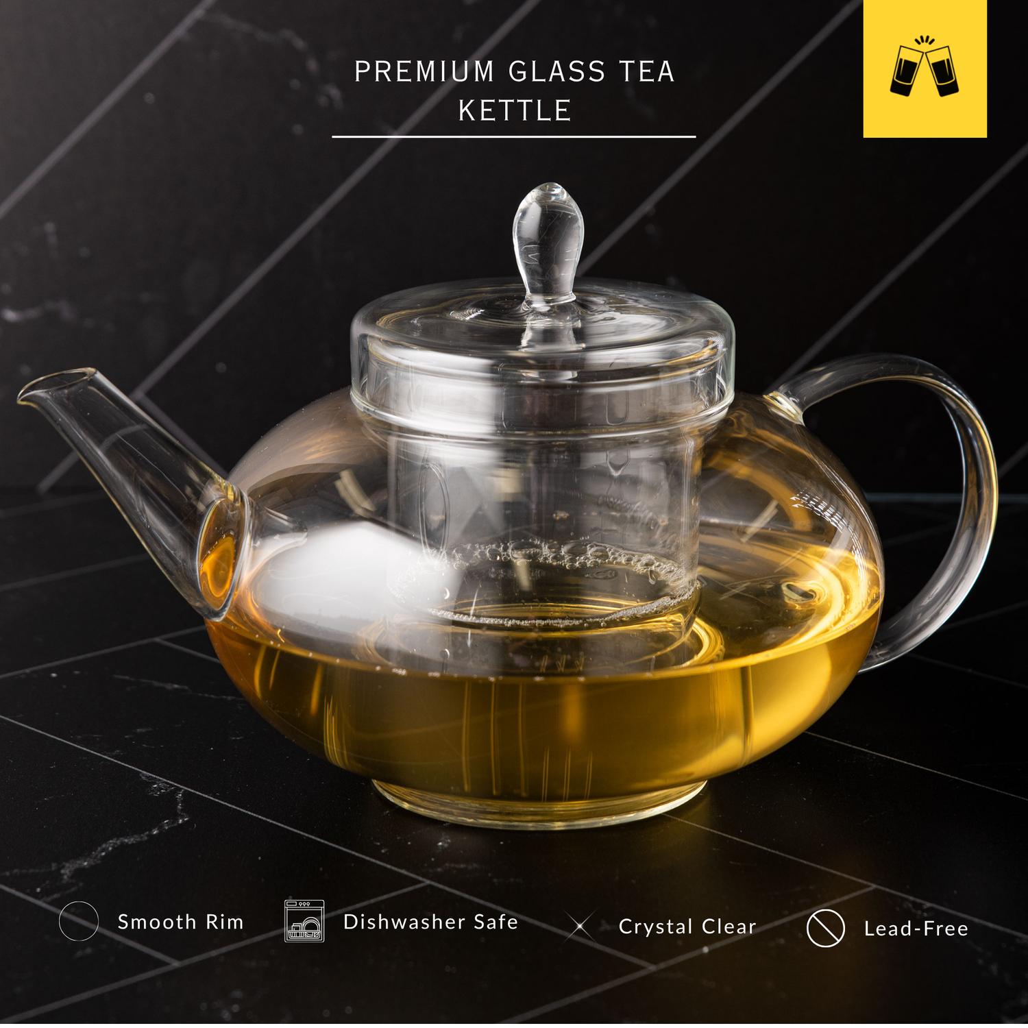 Glass Kettle With Built In Infuser