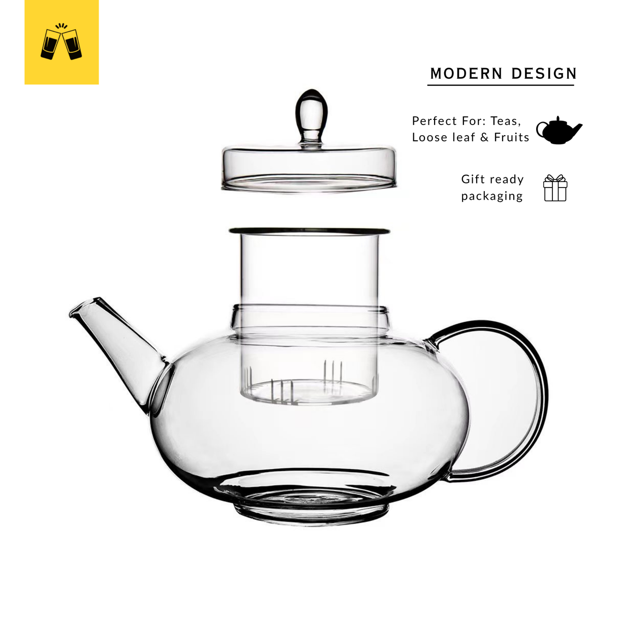 Glass Kettle With Built In Infuser