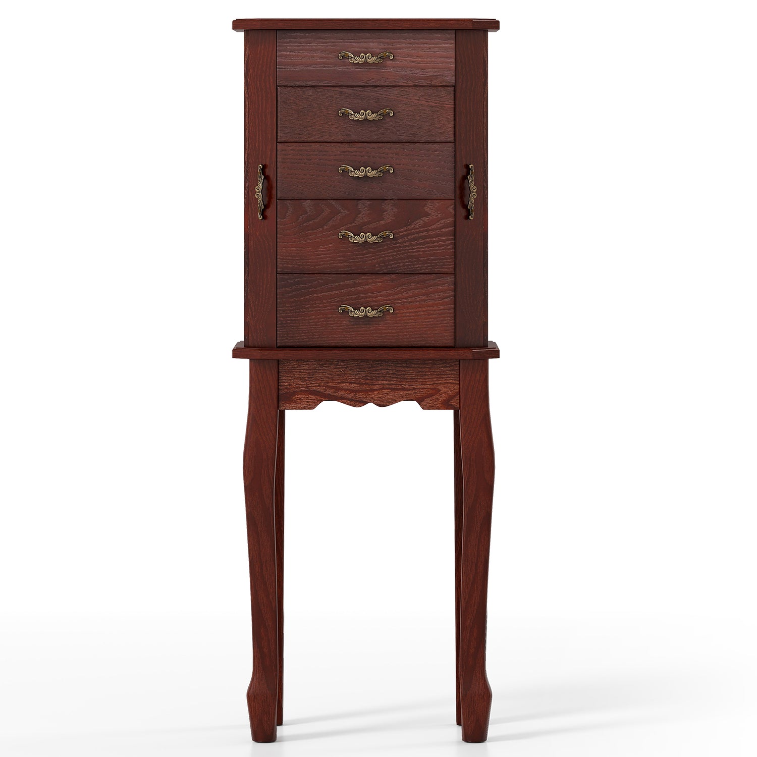 Large Storage Capacity Jewelry Cabinet with 5 Drawers