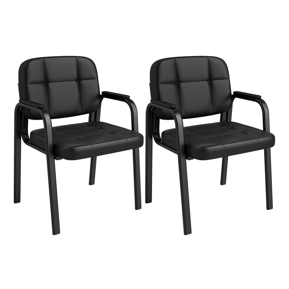 Leather Office Reception Chairs Waiting Room Guest Chairs Set of 2/4