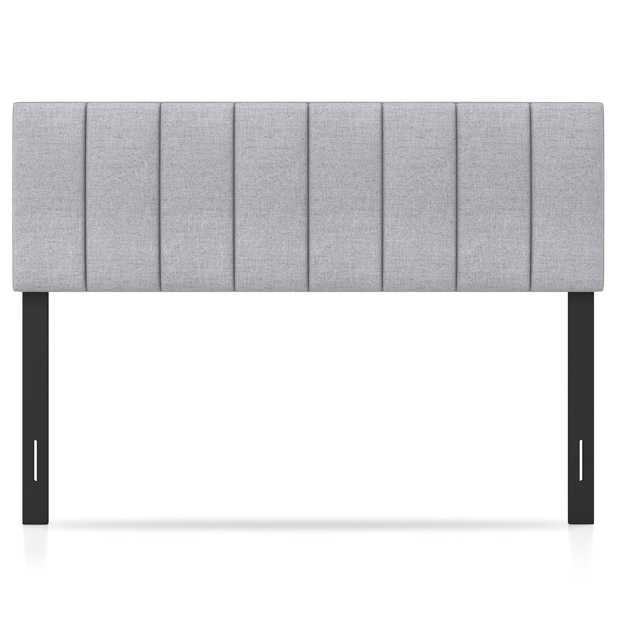Linen Upholstered Headboard with Solid Wood Legs and Adjustable Width