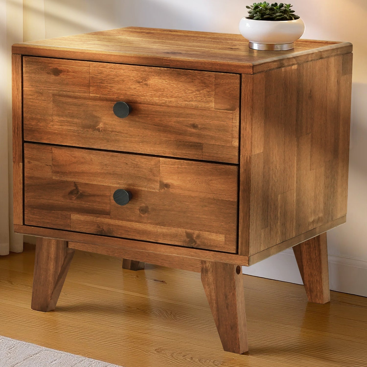 Silvia Solid Wood Nightstand