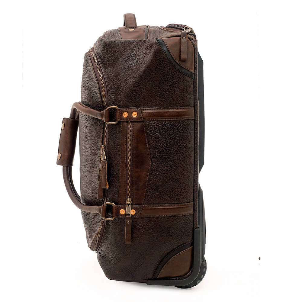 Theodore Leather Wheeled Carry-On Duffle Bag