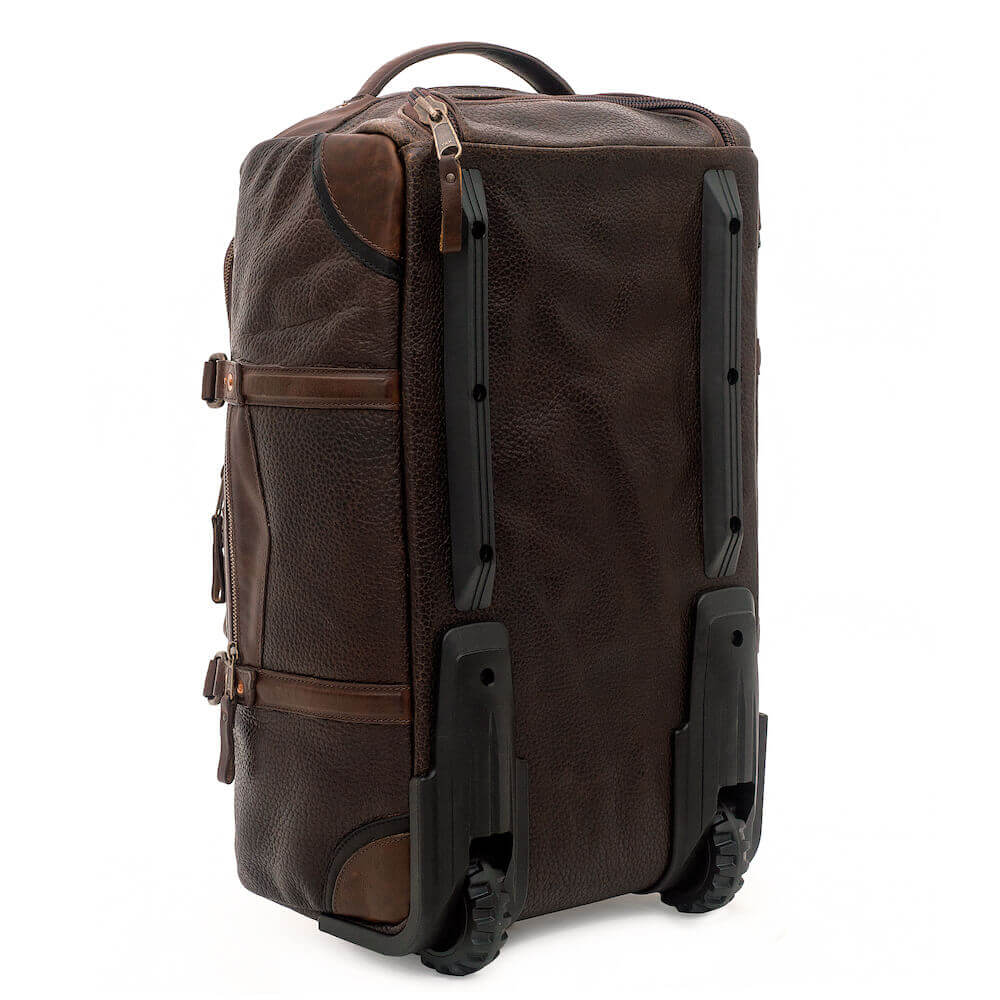 Theodore Leather Wheeled Carry-On Duffle Bag