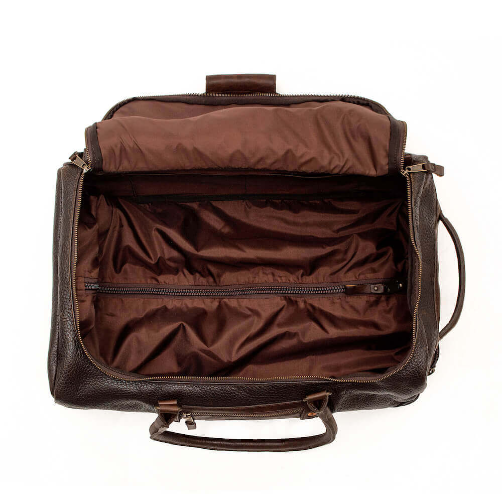 Theodore Leather Wheeled Carry-On Duffle Bag