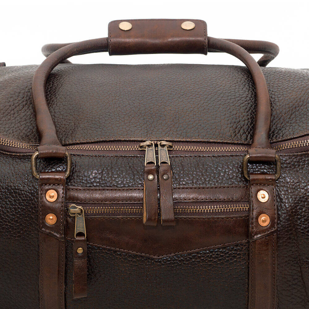 Theodore Leather Wheeled Carry-On Duffle Bag
