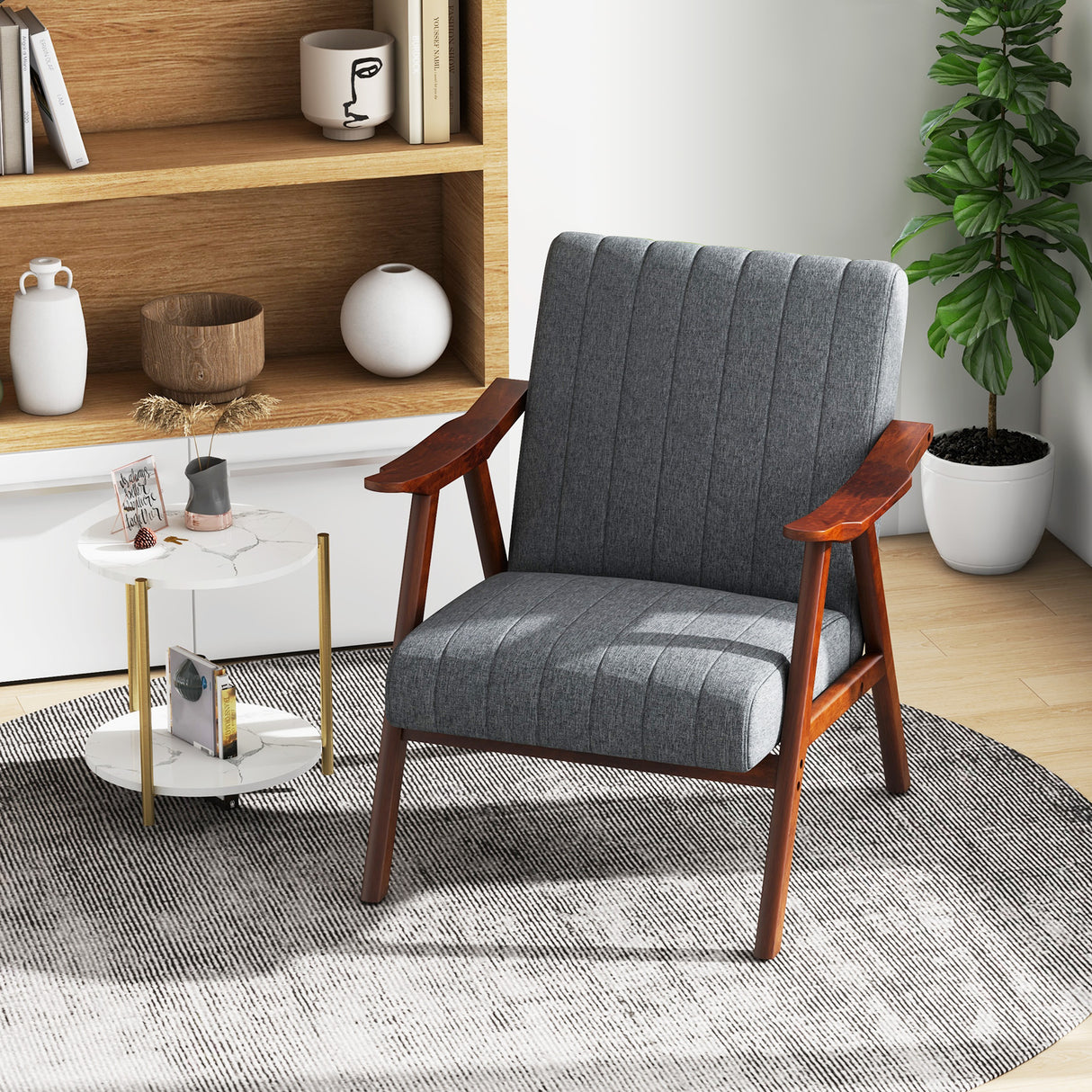 Modern Accent Chair Leisure Armchair with Felt Pads