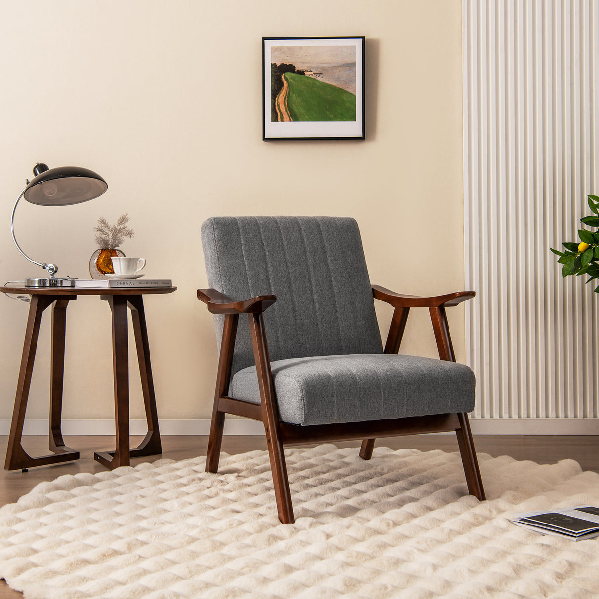 Modern Accent Chair Leisure Armchair with Felt Pads