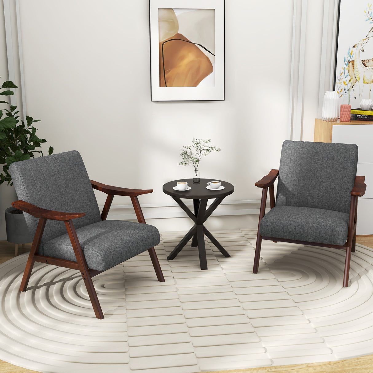 Modern Accent Chair Leisure Armchair with Felt Pads