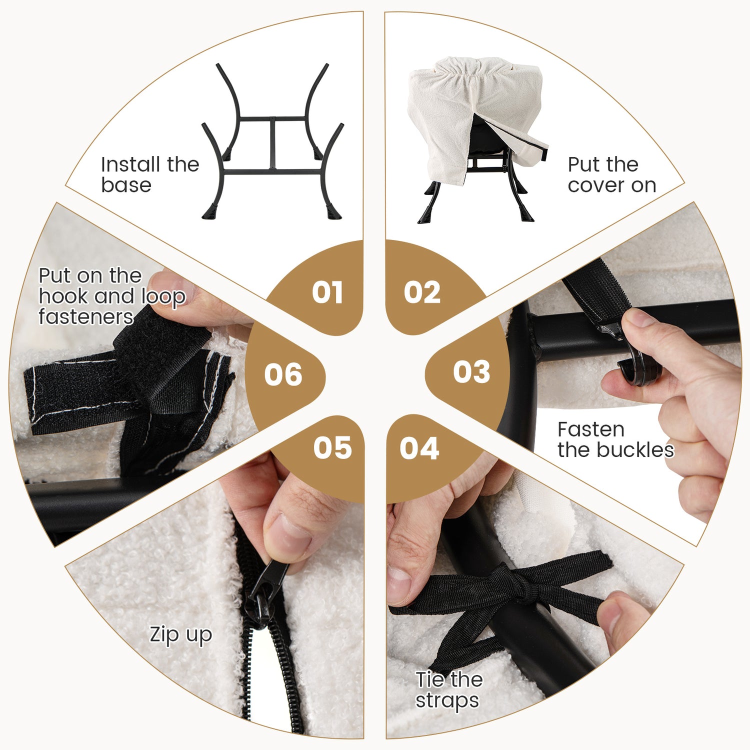 Modern Accent Chair with Folding Footrest and Head Pillow