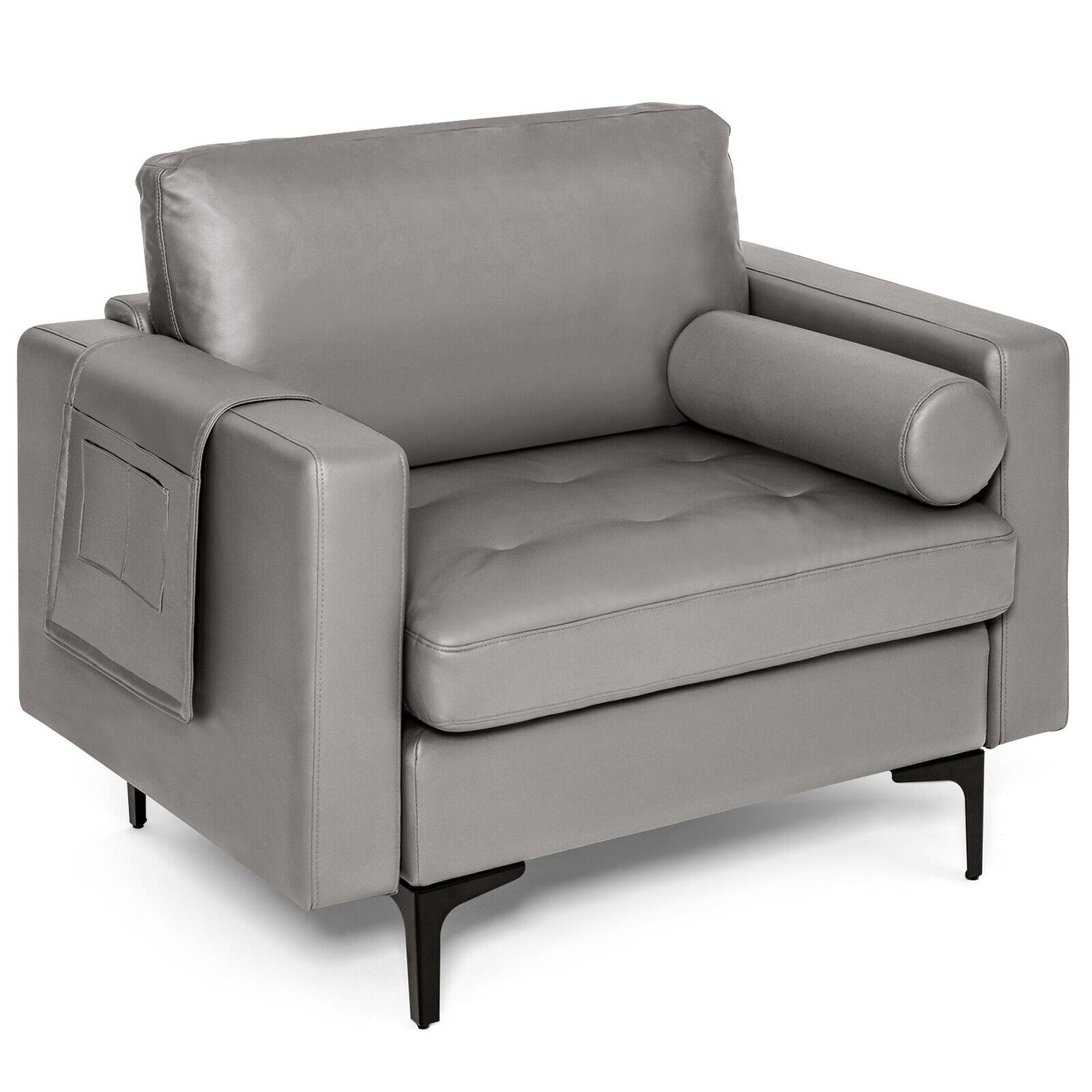 Modular 1/2/3/4-Seat L-Shaped Sectional Sofa Couch with Socket USB Port-1