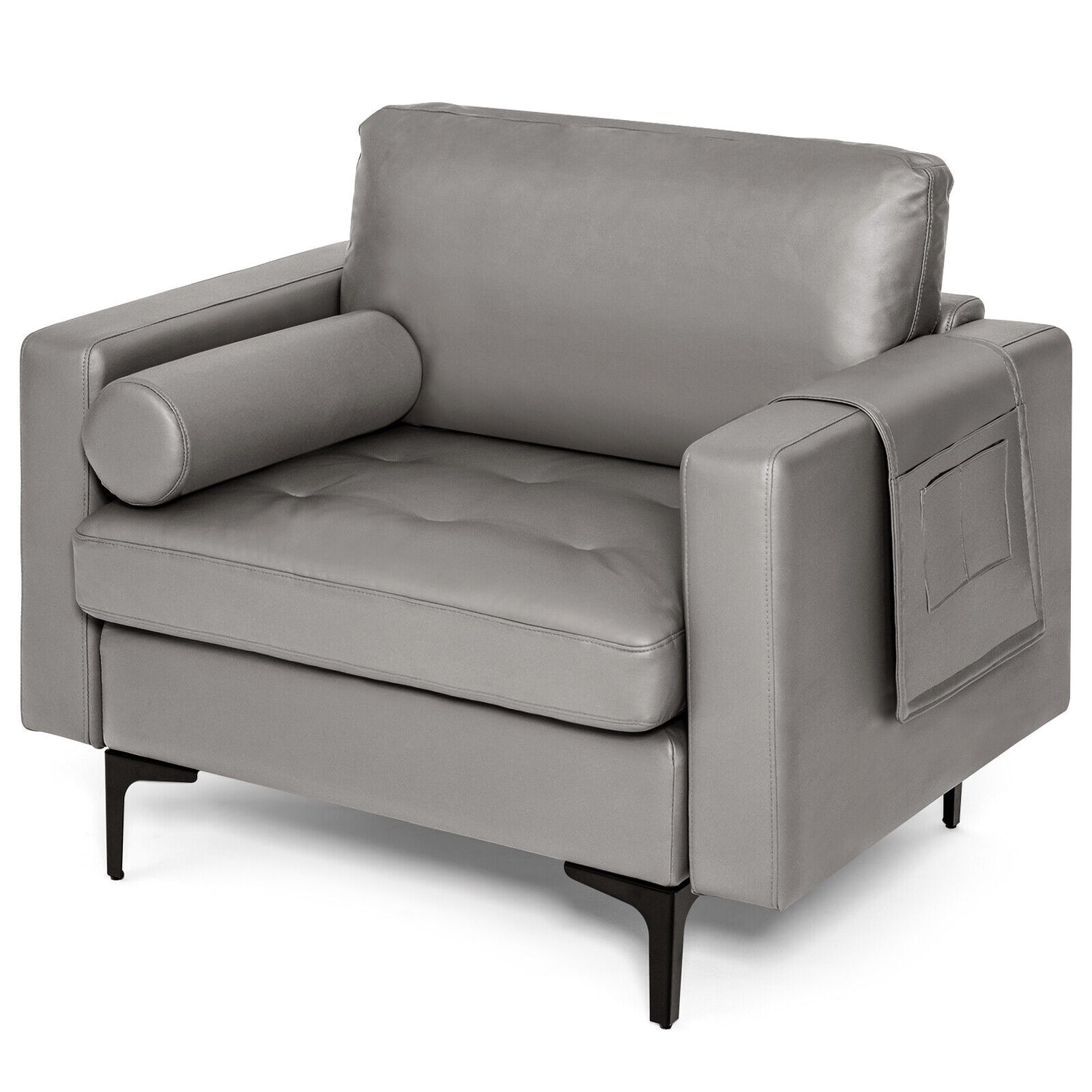 Modular 1/2/3/4-Seat L-Shaped Sectional Sofa Couch with Socket USB Port-1