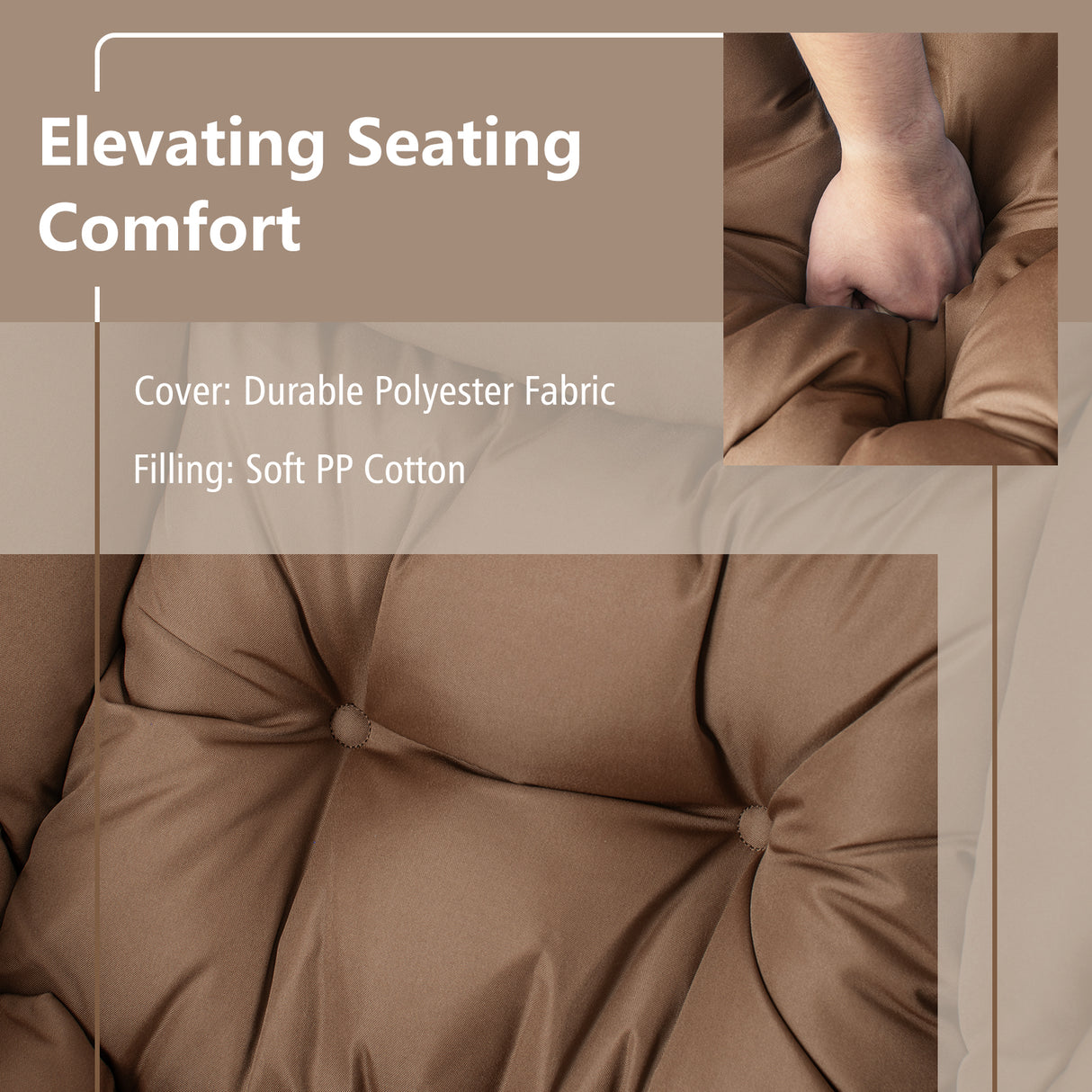 Modern Accent Sofa Chair with Folding Footrest and Side Pocket