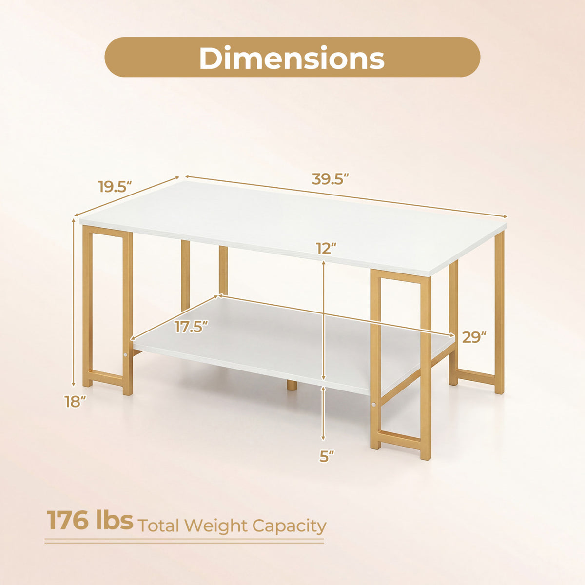 Modern Accent Table with Open Storage Shelf for Apartment and Lounge