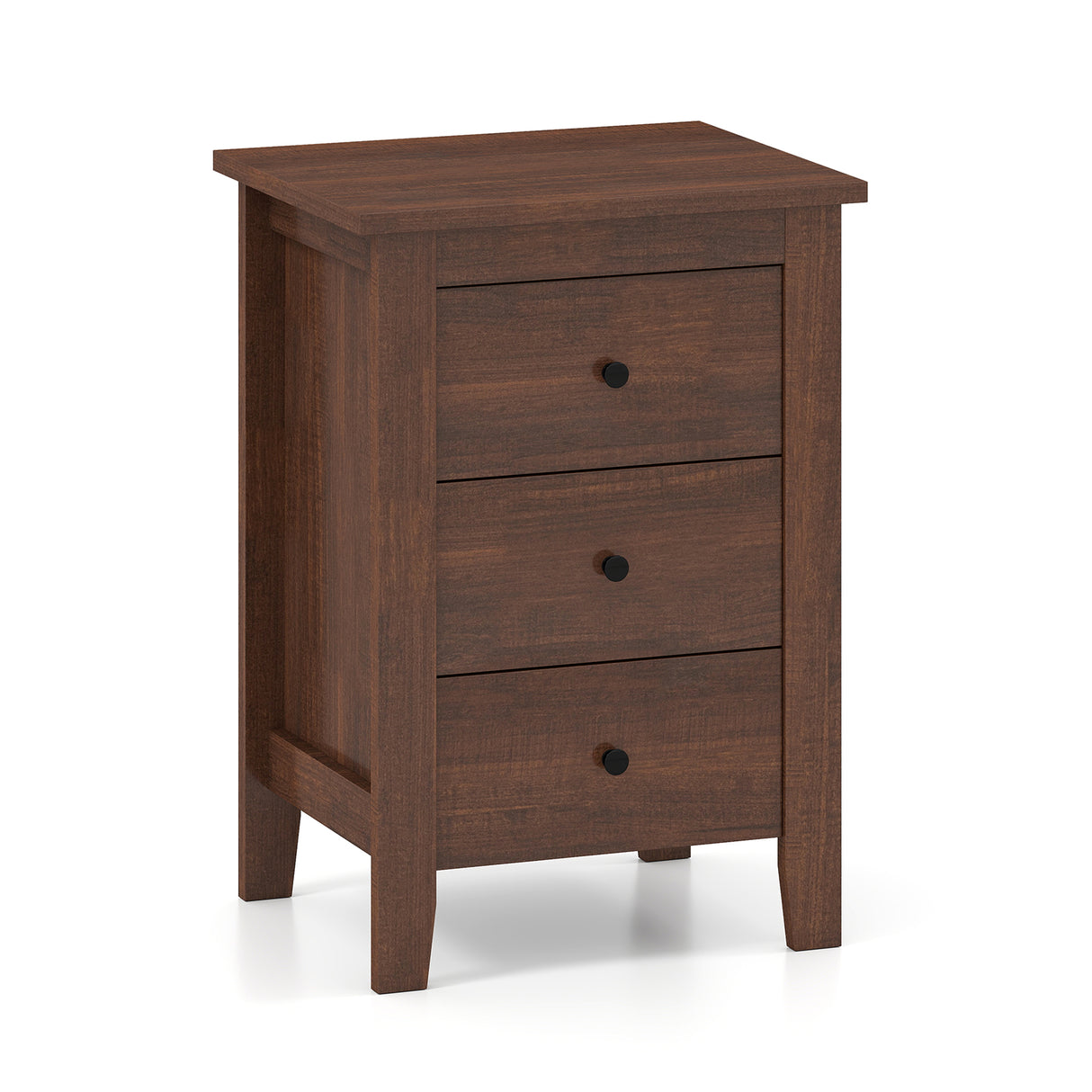 Nightstand End Beside Table Drawers Modern Storage Bedroom Furniture