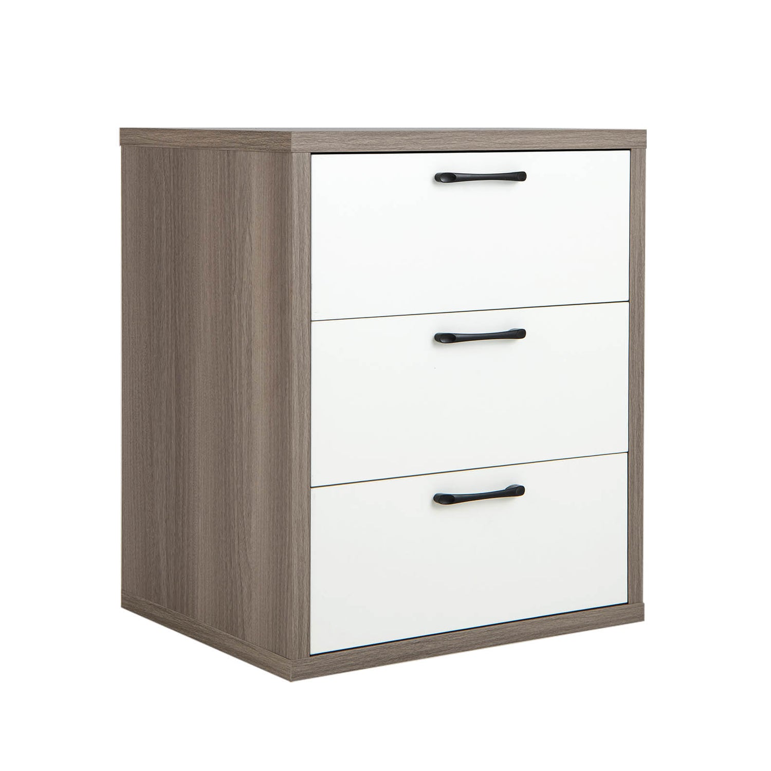 Modern Dresser Nightstand with 3 Slide-Out Drawers