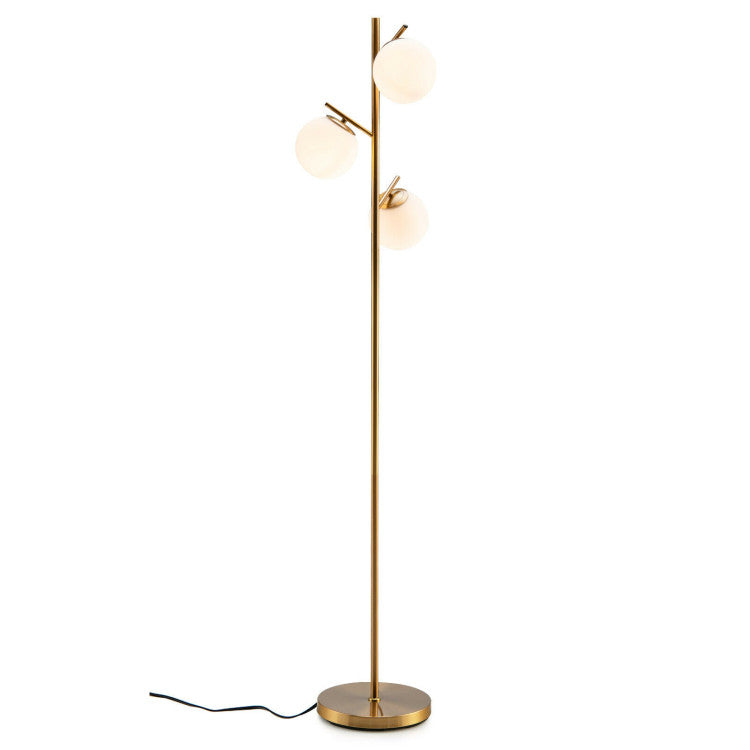 Modern Living Room Set: Modular L-shaped Sectional Sofa Lift Top Coffee Table & 3-Globe Floor Lamp