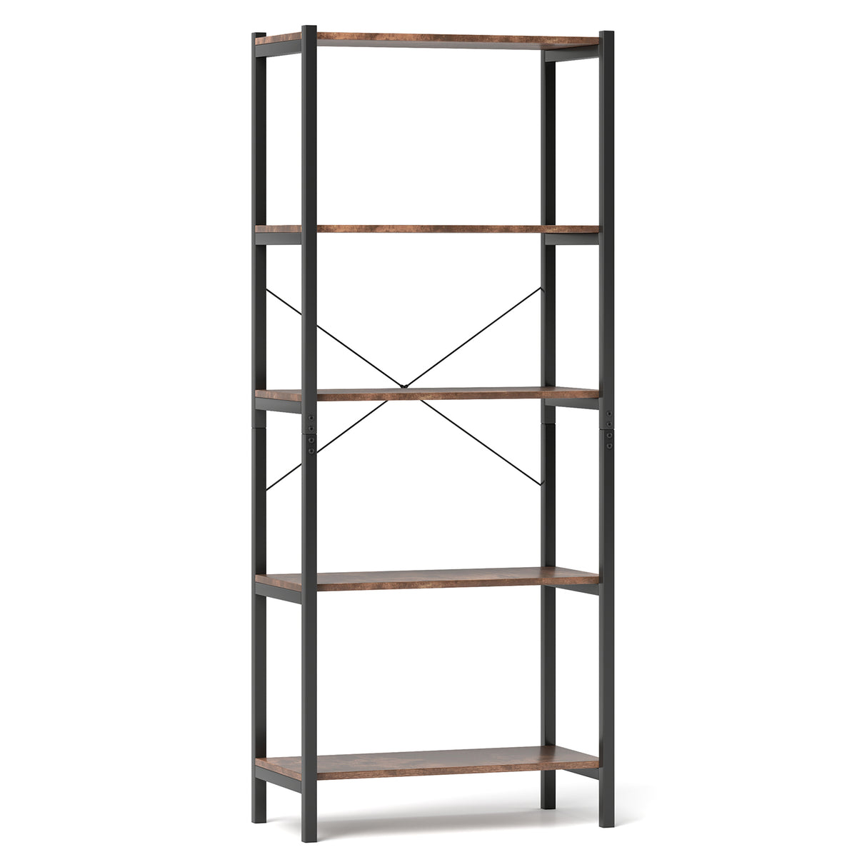Multipurpose Open Bookcase Industrial Rack Wide Standing Storage Shelf