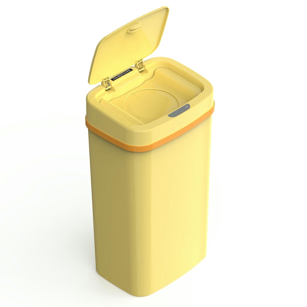 Odor Shield Infrared Motion Sensor Trash Can 4 Gallon for Bedroom Office | NPT-15-1WH | NPT-16-1