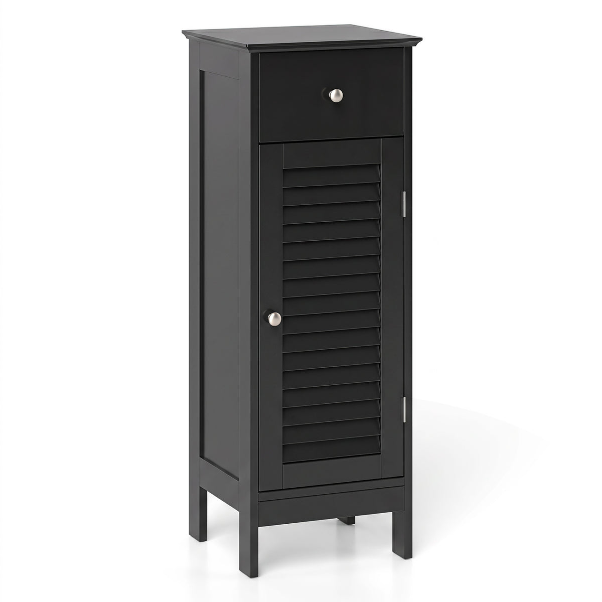 Narrow Bathroom Storage Cabinet with Adjustable Shelf and Drawer