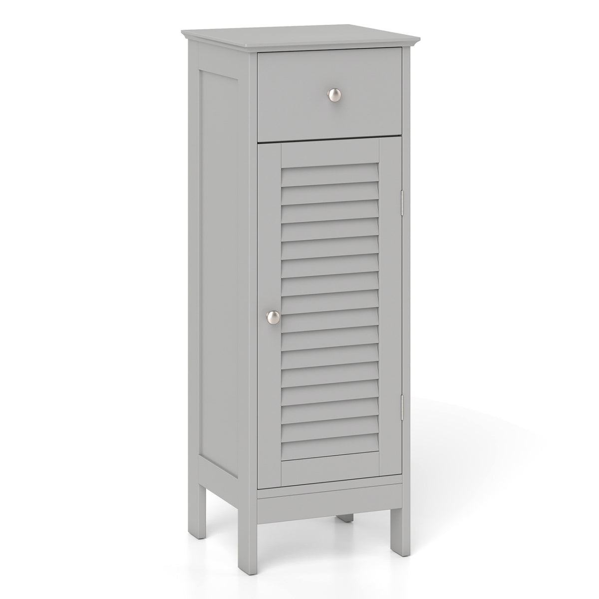 Narrow Bathroom Storage Cabinet with Adjustable Shelf and Drawer