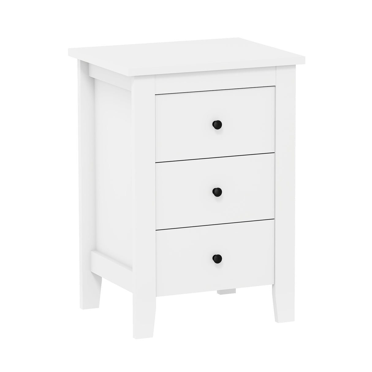 Nightstand End Beside Table Drawers Modern Storage Bedroom Furniture