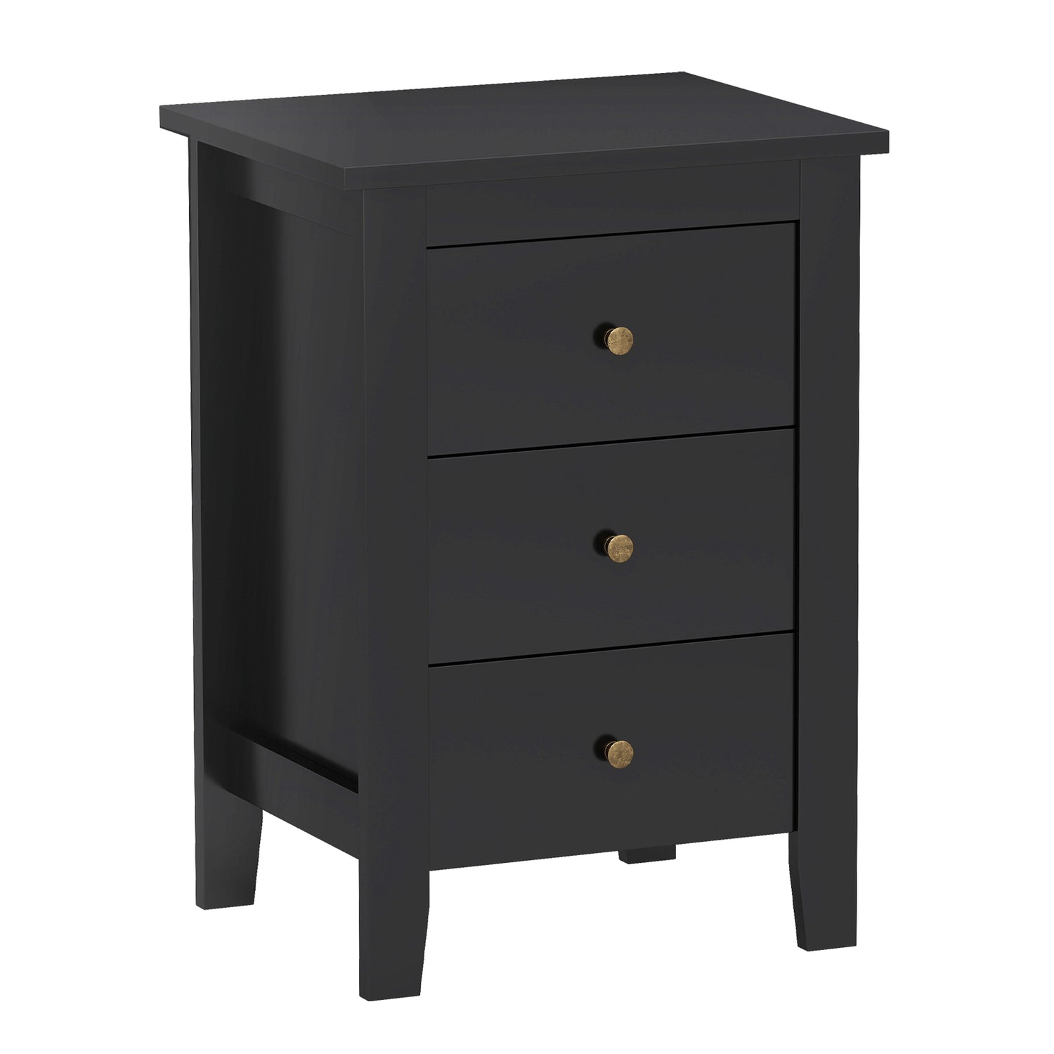 Nightstand End Beside Table Drawers Modern Storage Bedroom Furniture