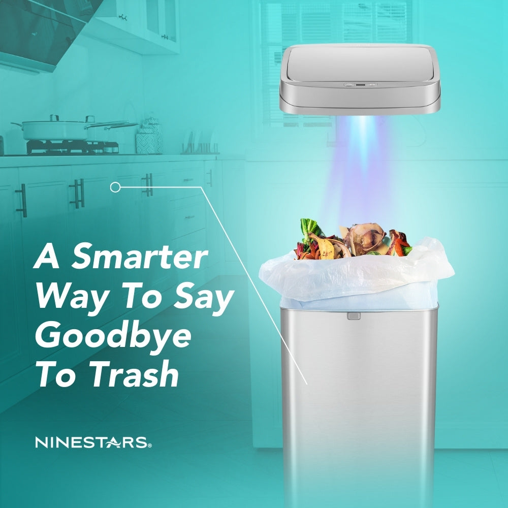 Nova Series UV Odor Neutralizing Smart Trash Can 13 Gallon | ONT-50-81