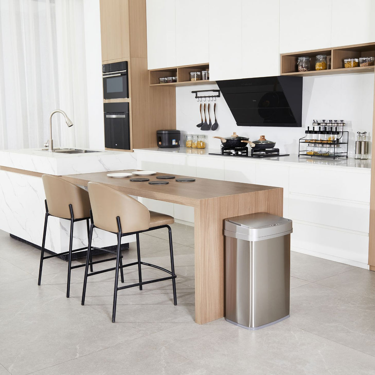 13 Gallon | Nova Series UV Odor Neutralizing Smart Trash Can | ONT-50-81