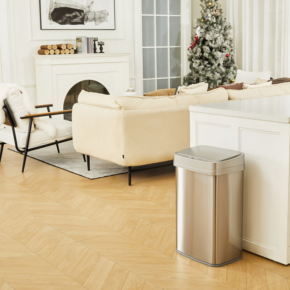 13 Gallon | Nova Series UV Odor Neutralizing Smart Trash Can | ONT-50-81