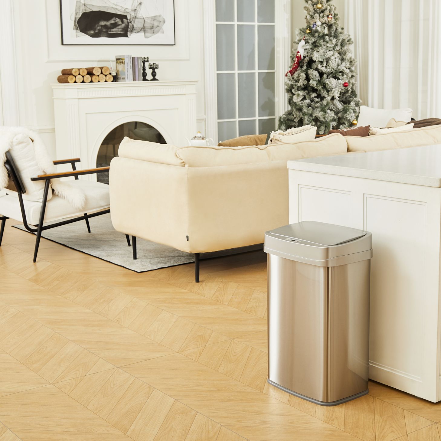 13 Gallon | Nova Series UV Odor Neutralizing Smart Trash Can | ONT-50-81